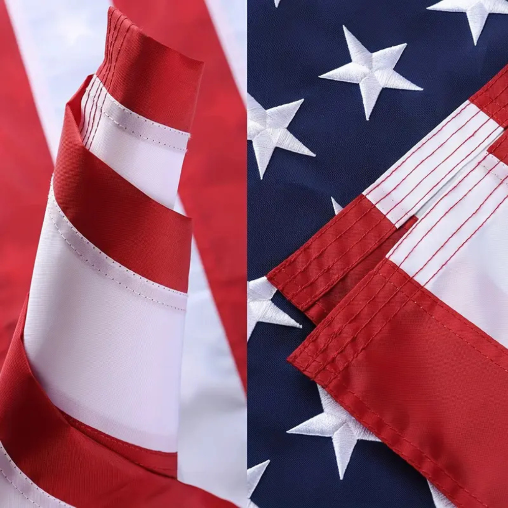 BowLift | American Flag Heavy Duty Nylon Embroidered Stars Outdoor Brass Grommets