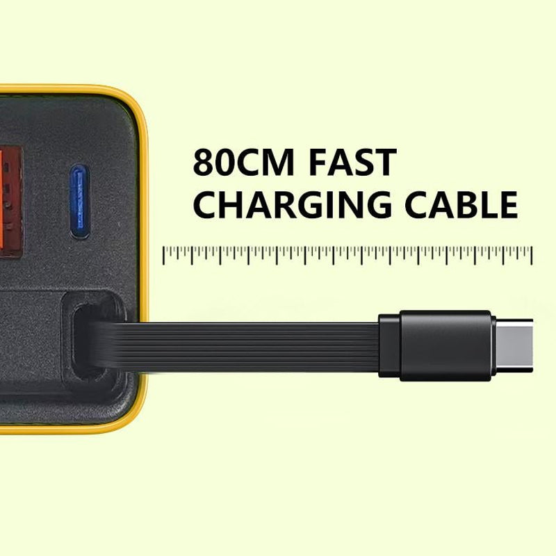 BowLift | 3 in 1 GaN Charger, Scalable 80W MAX fast charger module with Type-C cable and 2 USB ports