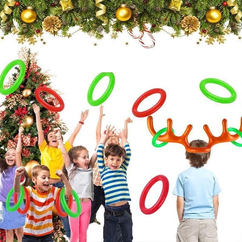 BowLift | Inflatable Reindeer Antler Ring Toss Game Set