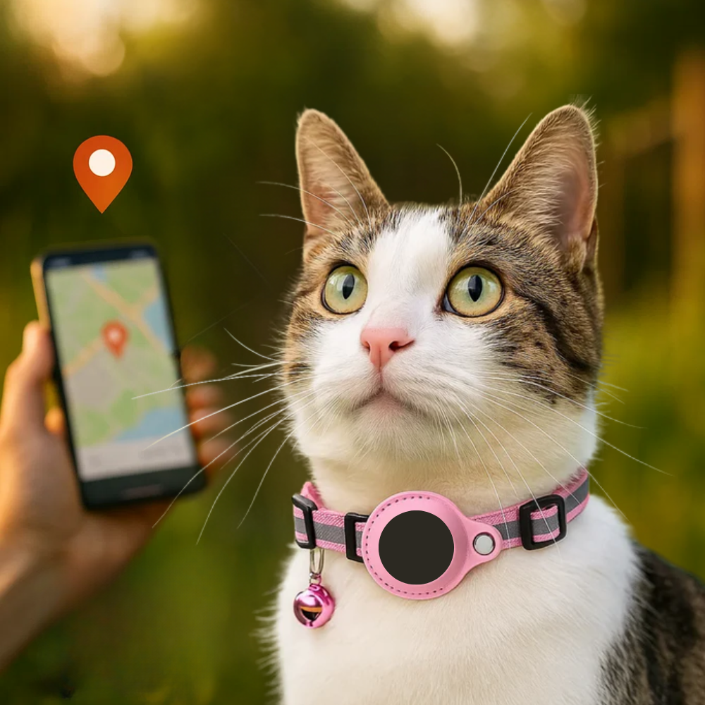 BowLift | Cat GPS Tracker Collar | Quick Release Closure, Reflective Design & Durable for Outdoor Safety Adventures