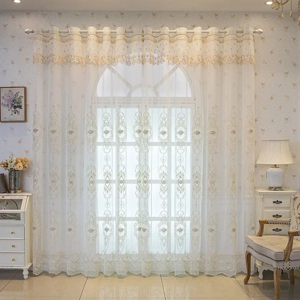 BowLift | Elyvia Embroidered Classic Sheer Lace Curtain