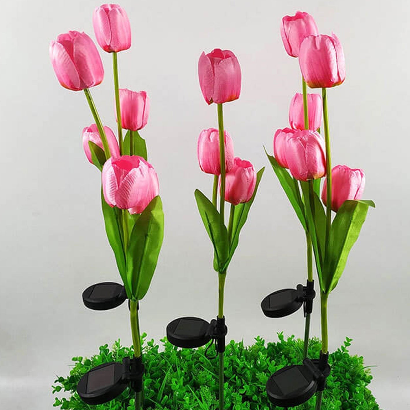 BowLift | Solar Tulip Lawn Light Outdoor Garden LED Tulip Flower Light Ground Stake Landscape Light