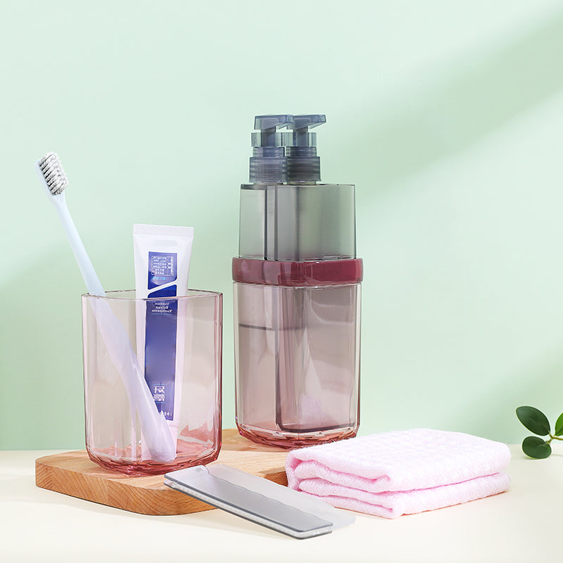 BowLift | 8-in-1 Portable Sub-Bottle, with 2 Cups, 2 Travel Bottles, Soft Toothbrush, Foldable Comb, Toothpaste & Towel