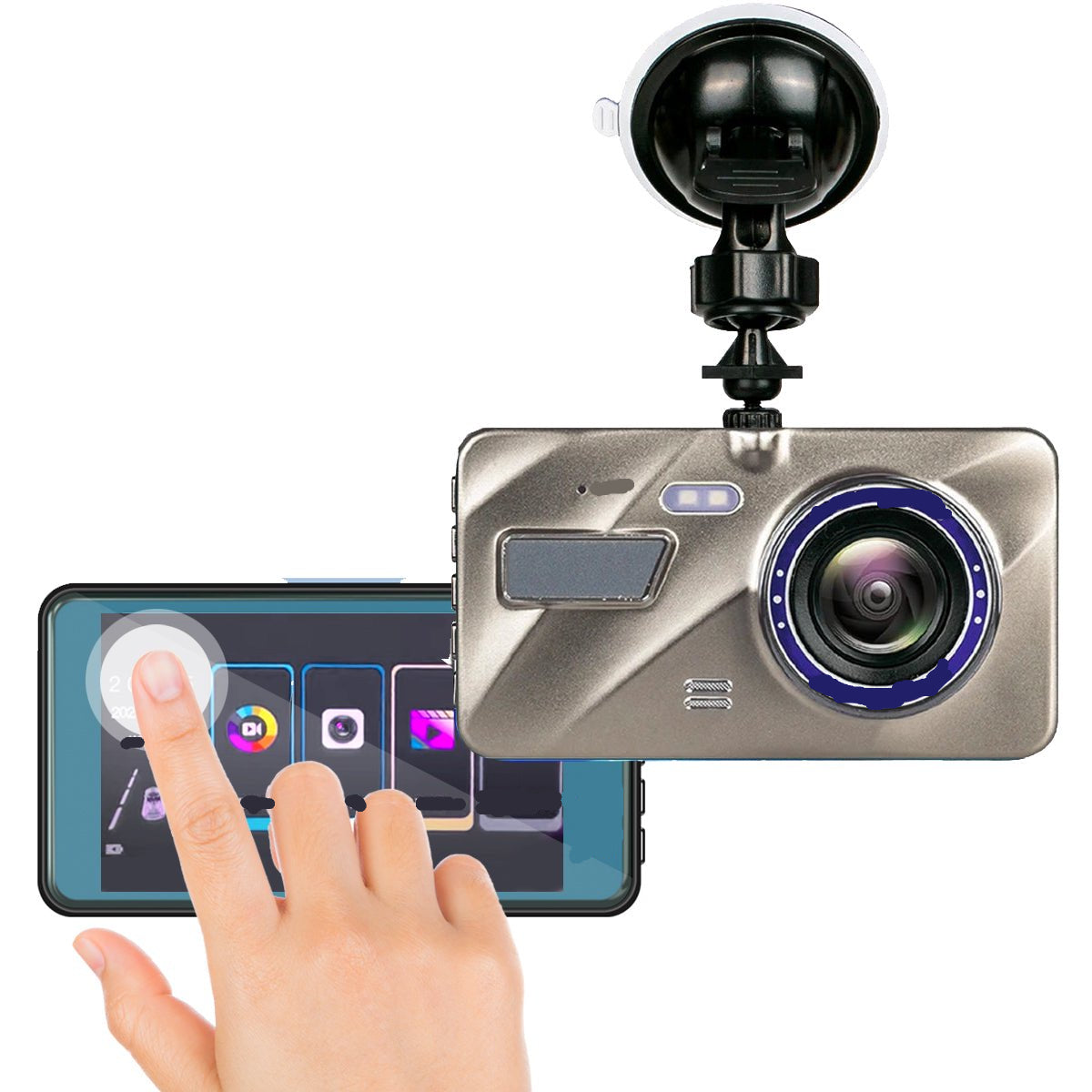 BowLift | Dashcam DuoView 1080P – Front & Rear Image with Night Vision and Motion Detection