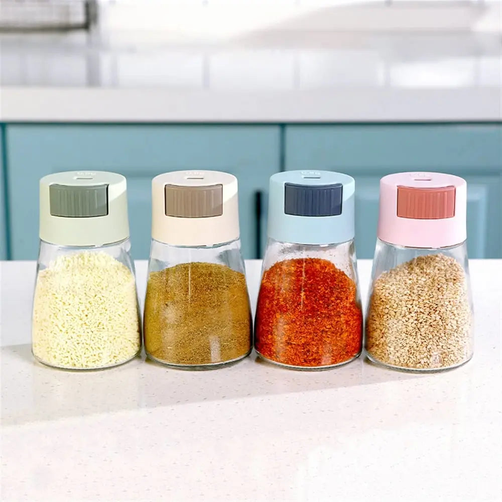 BowLift | 4-piece set of adjustable salt & spice shakers with pressure mechanism