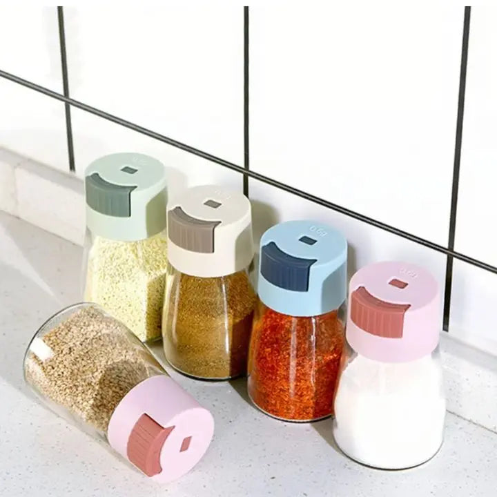 BowLift | 4-piece set of adjustable glass spice containers – for stylish seasoning