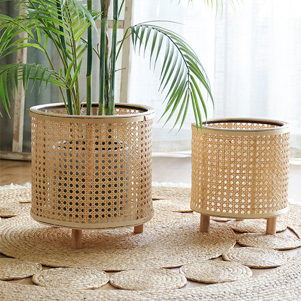 BowLift | Braided Flower Pot Holder made of Rattan