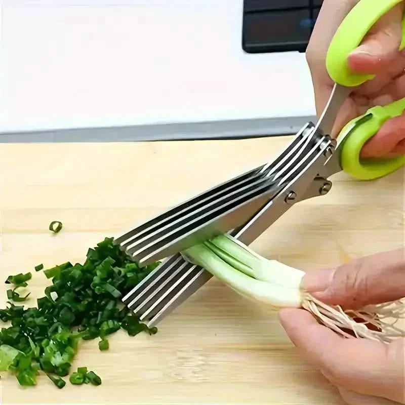 BowLift | 5-Blade Stainless Steel Herb Scissors Set - Versatile Kitchen Scissors