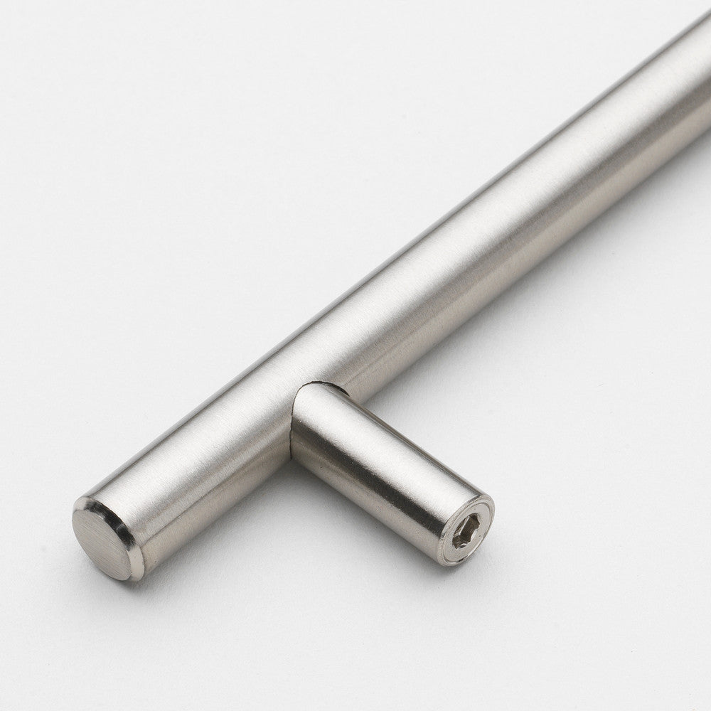 BowLift | Brushed Nickel Modern Stainless Steel Drawer Hardware T-Bar Handles