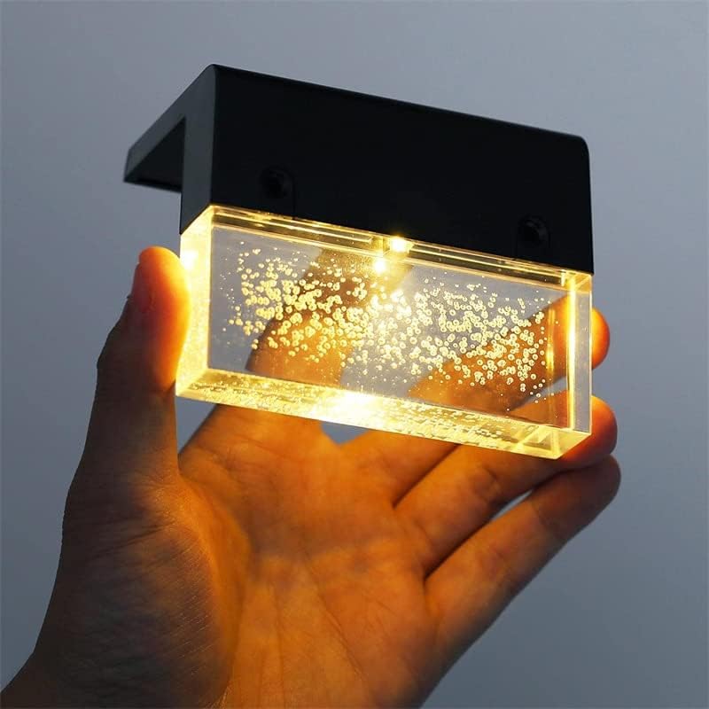 BowLift | Solar Deck Lights 4 Piece Set, Solar Step Lights Outdoor, Warm White/Color Changing Solar Fence Light for Terrace Garden Yard