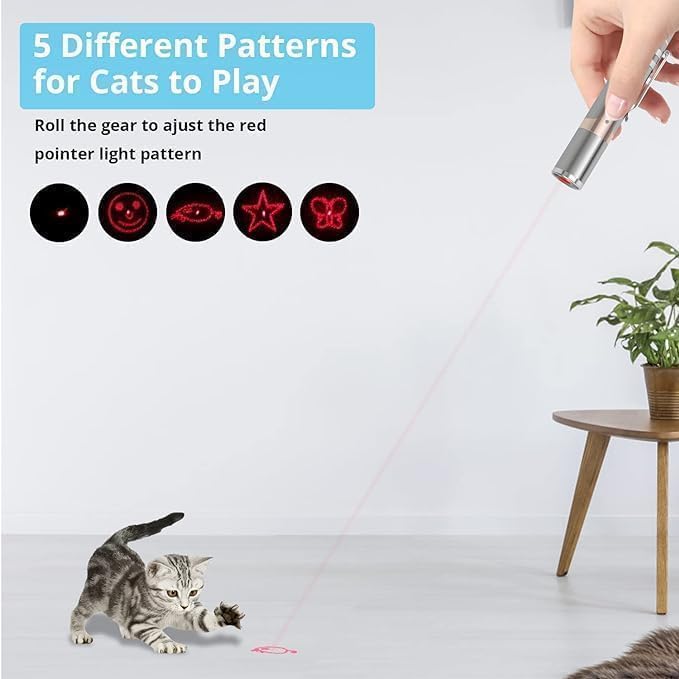 BowLift | Cat Toy Rechargeable Stainless Steel Laser Light