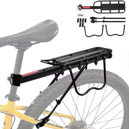 BowLift | Quick-Release Aluminum Bike Rear Rack with Reflective Plate