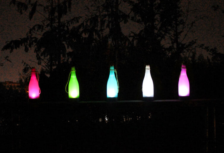 BowLift | 5 Piece Solar Wine Bottle Light Outdoor Decoration Plastic LED Hanging Light
