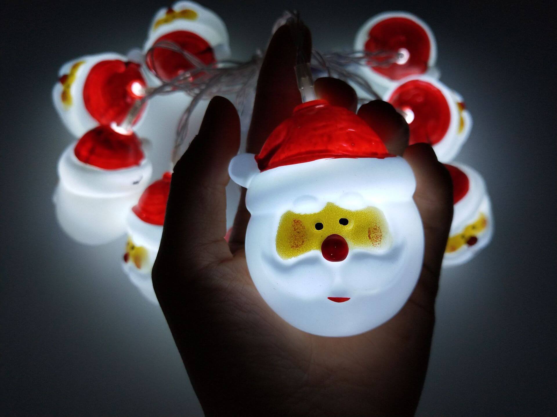 BowLift | Christmas Santa Claus String Lights Patio Party Decoration 10/20 Battery String Lights