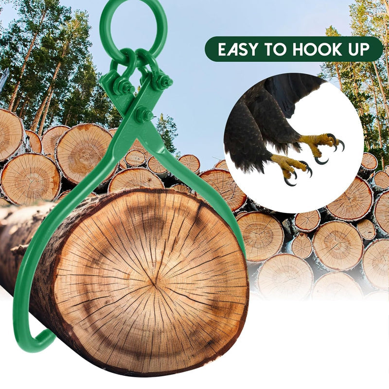 BowLift | 18 Inch Log Lifting Tongs Heavy Duty Wood Log Skidding Tongs Steel Lumber Skidding Tongs