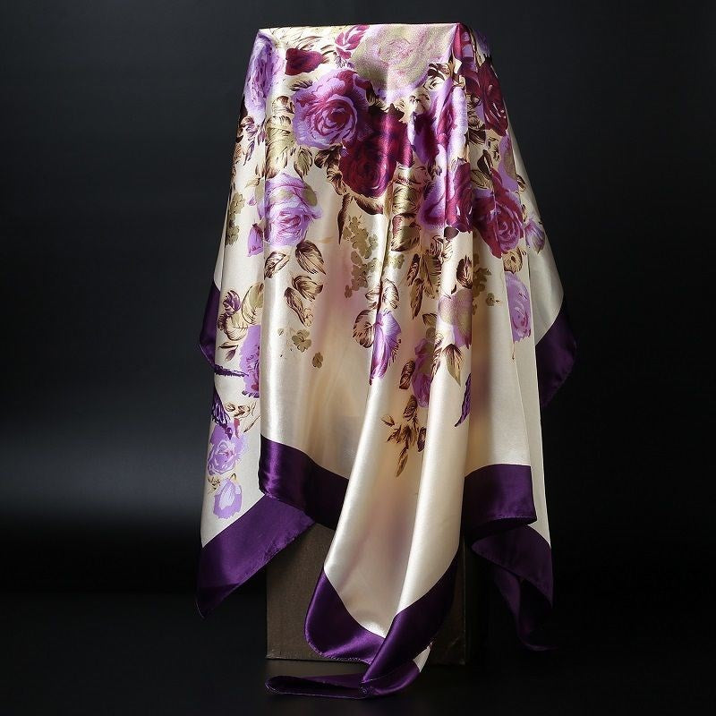 BowLift | Large square scarf Simulation silk scarf All-match scarf Scarf