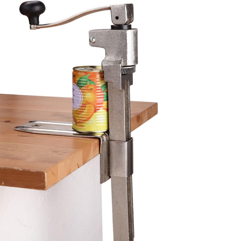 BowLift | 17.5in Manual Can Opener Commercial Table Clamp Opener with Plated Steel Base