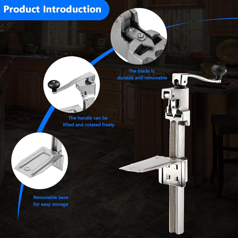 BowLift | 18.5” Commercial Can Opener For Cans Up to 10" Tall Stainless Steel Blade Manual Can Opener