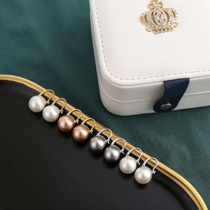 BowLift | Black Pearl Earrings Available in White Champagne Grey Gold and Black Pearl Dangle Earrings