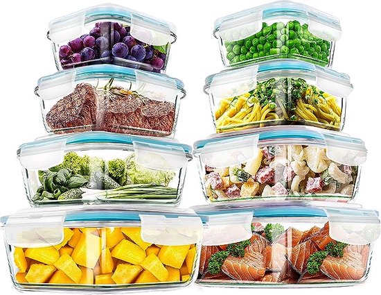 BowLift | Glass Fresh Storage Containers Set – Airtight Storage Containers with Lid for Kitchen & Meal Prep