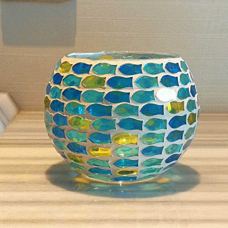 BowLift | European Retro Glass Mosaic Tealight Holder