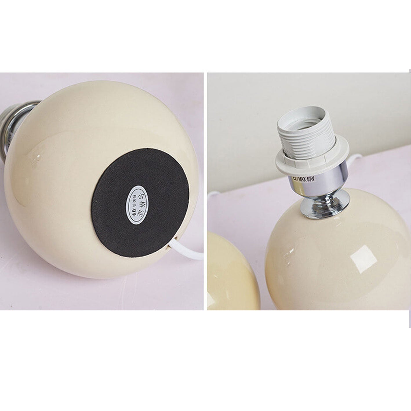 BowLift | Nordic minimalist 1-light table lamp made of ceramic with pleats