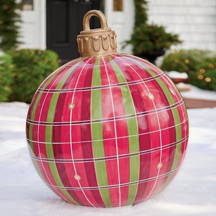 BowLift | Christmas Inflatable Decoration Ball | Outdoor Yard Ornament | 60cm PVC