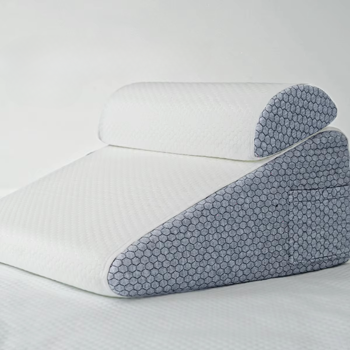 BowLift | Dual Comfort Memory Foam Orthopedic Wedge Pillows with Breathable Covers