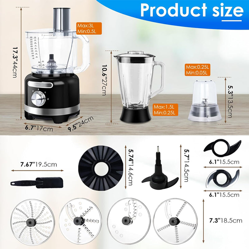 BowLift | 16-Cup Food Processor Multifunction Vegetable Chopper Professional Electric Food Chopper