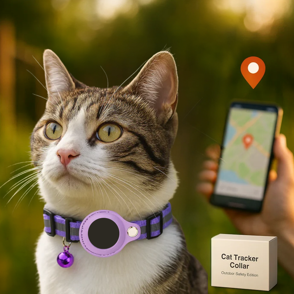 BowLift | Cat GPS Tracker Collar | Quick Release Closure, Reflective Design & Durable for Outdoor Safety Adventures