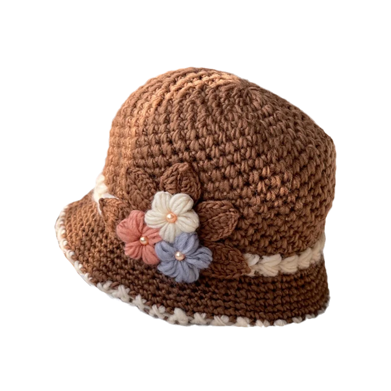 BowLift | French Thick Women's Flower Knit Wool Hat