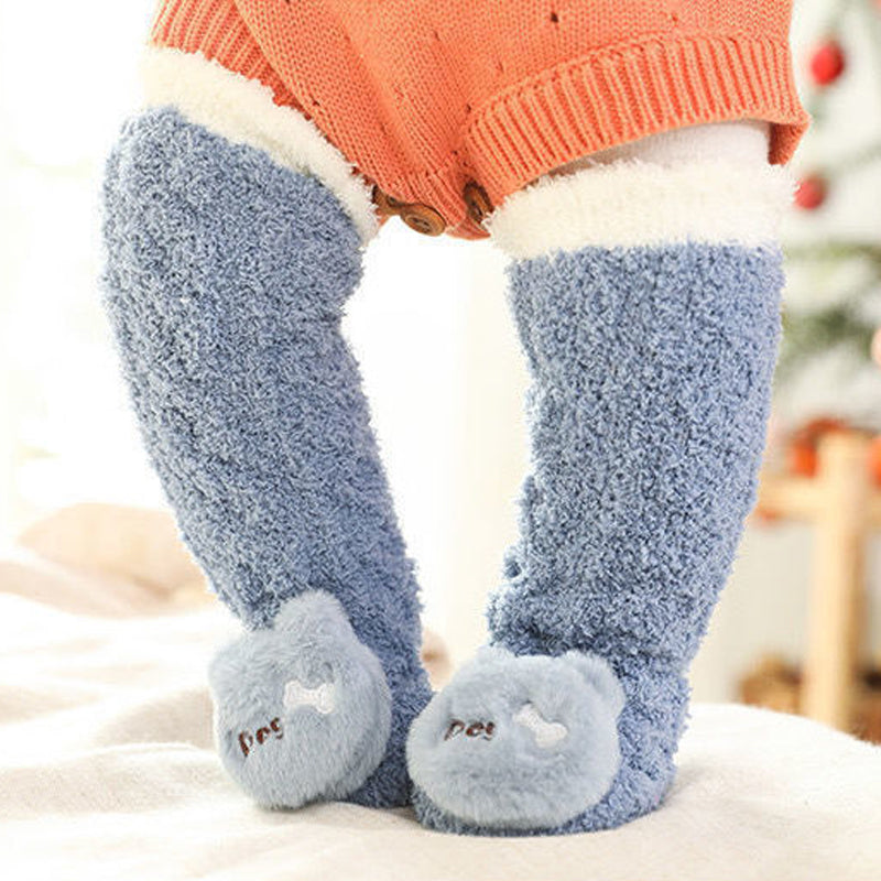 BowLift | Baby Winter Fluffy Fuzzy Slipper Socks
