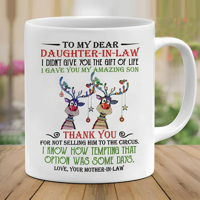 BowLift | I have given you my amazing son - Best gift for daughter-in-law mugs