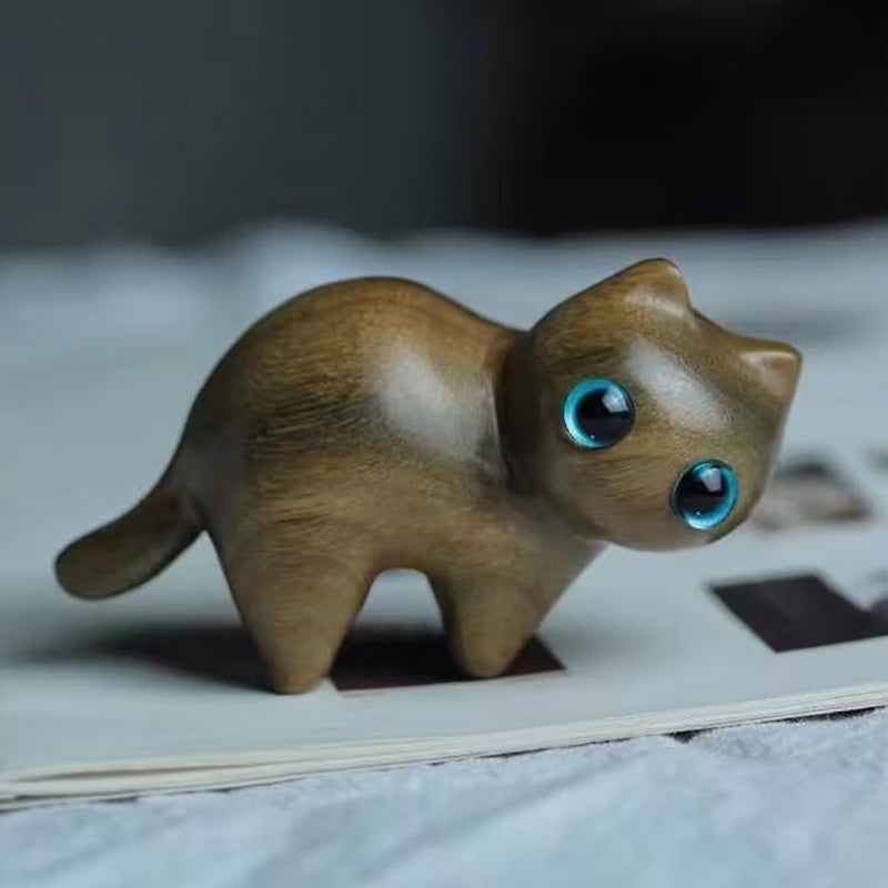 BowLift | Sandalwood handmade wooden cat