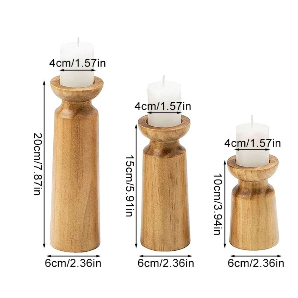 BowLift | Heirloom Carved Wooden Candle Holders