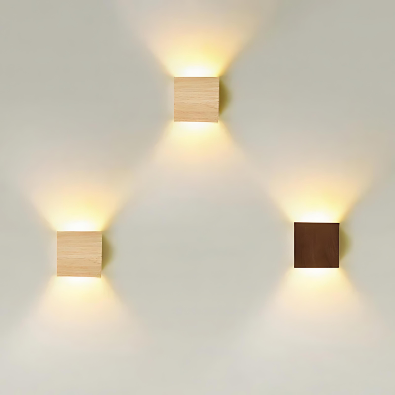 BowLift | NordiLume | Scandinavian square wooden wall lamp