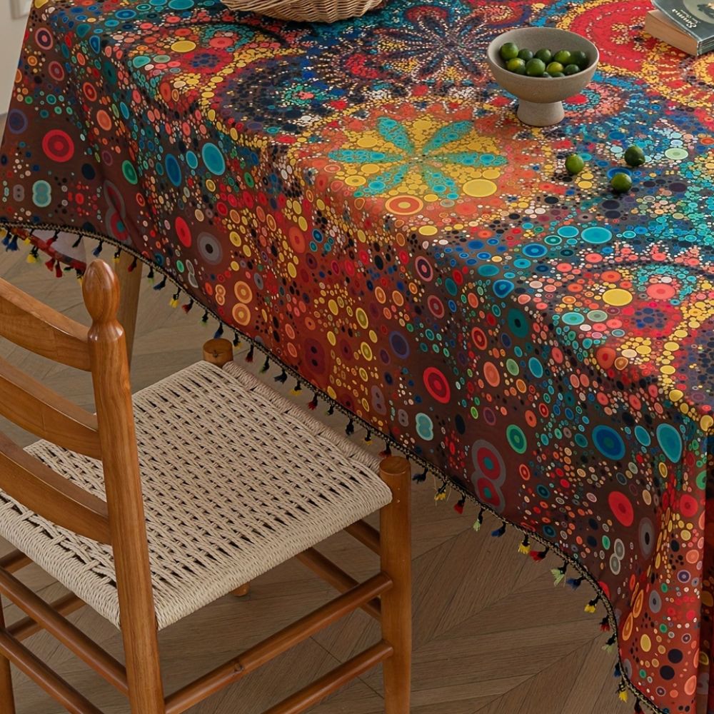 BowLift | Hypno Bloom Tassel Tablecloth