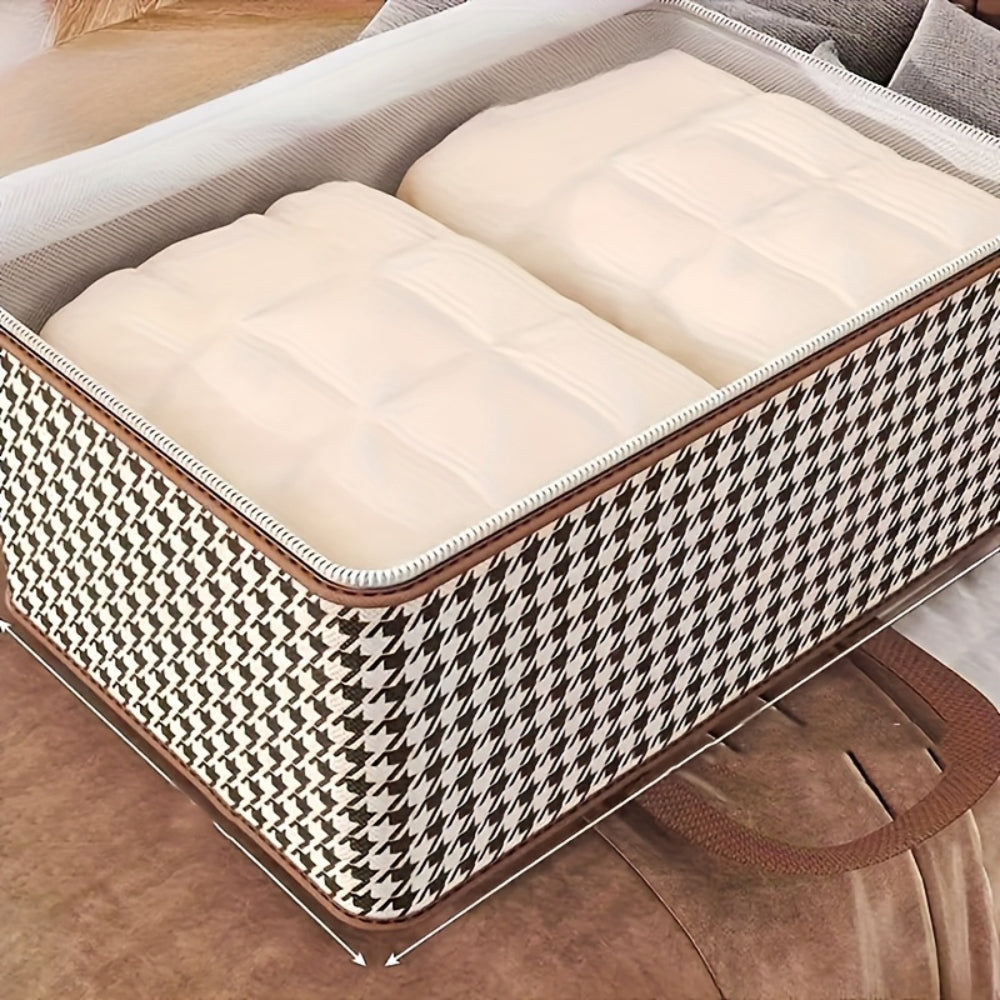 BowLift | Durable Large Capacity Houndstooth Storage Suitcase