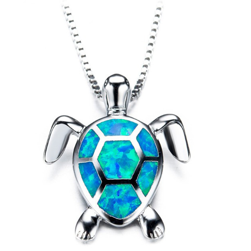 BowLift | Blue Opal Sea Turtle Necklace
