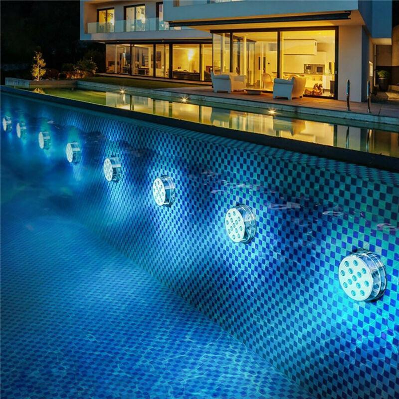 BowLift | Waterproof Submersible LED Lamp | IP68 Ingress Protection | Magnetic & Suction Cup Mounting | RF Remote Control (15m Range) | 13 High-Lumen RGB Beads | 360° Illumination for Pools & Aquariums