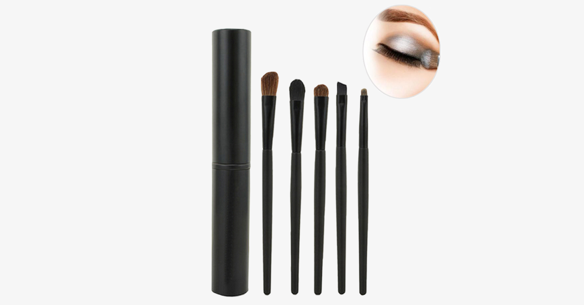BowLift | 5-piece professional eyeshadow brush set, perfect for blending eyeshadow - soft bristles provide you with professional results!