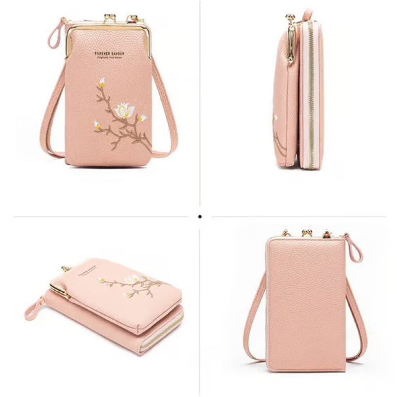 BowLift | Embroidered women's crossbody wallet