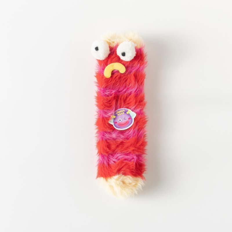 BowLift | Coral velour three-dimensional original socks