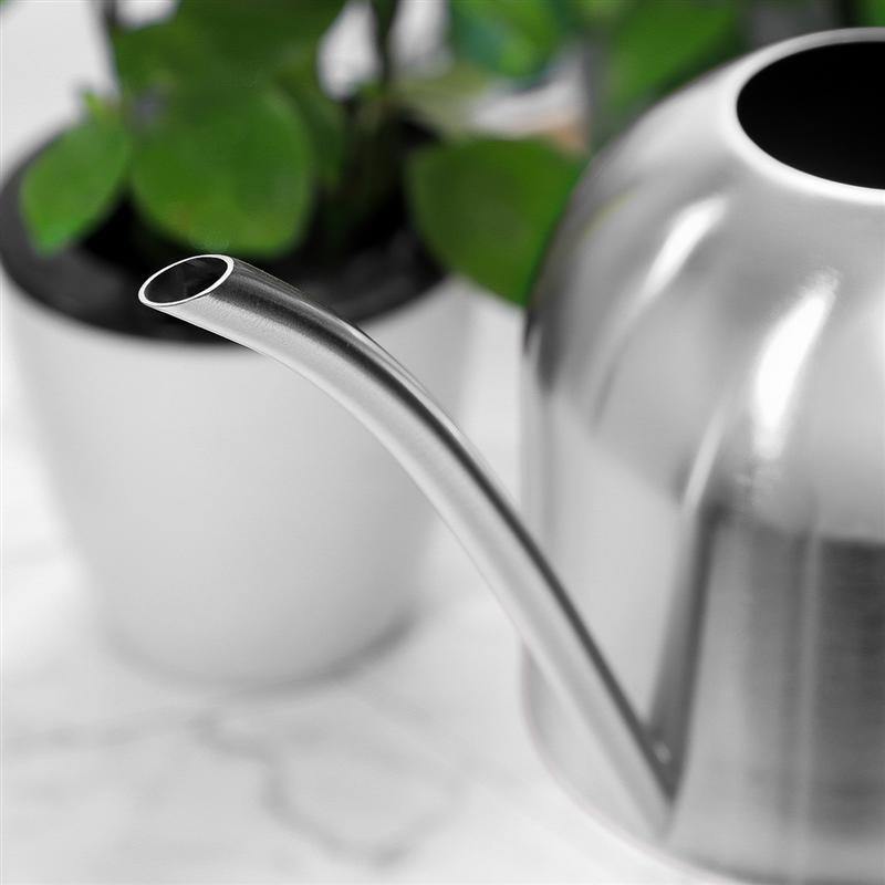 BowLift | AquaGrace Stainless Steel Watering Can with Flexible Neck | Modern Design | Perfect Watering | Rustproof