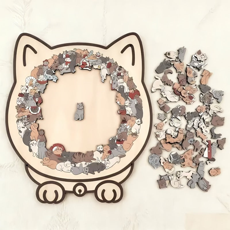 BowLift | 135-Piece Wooden Cat Puzzle