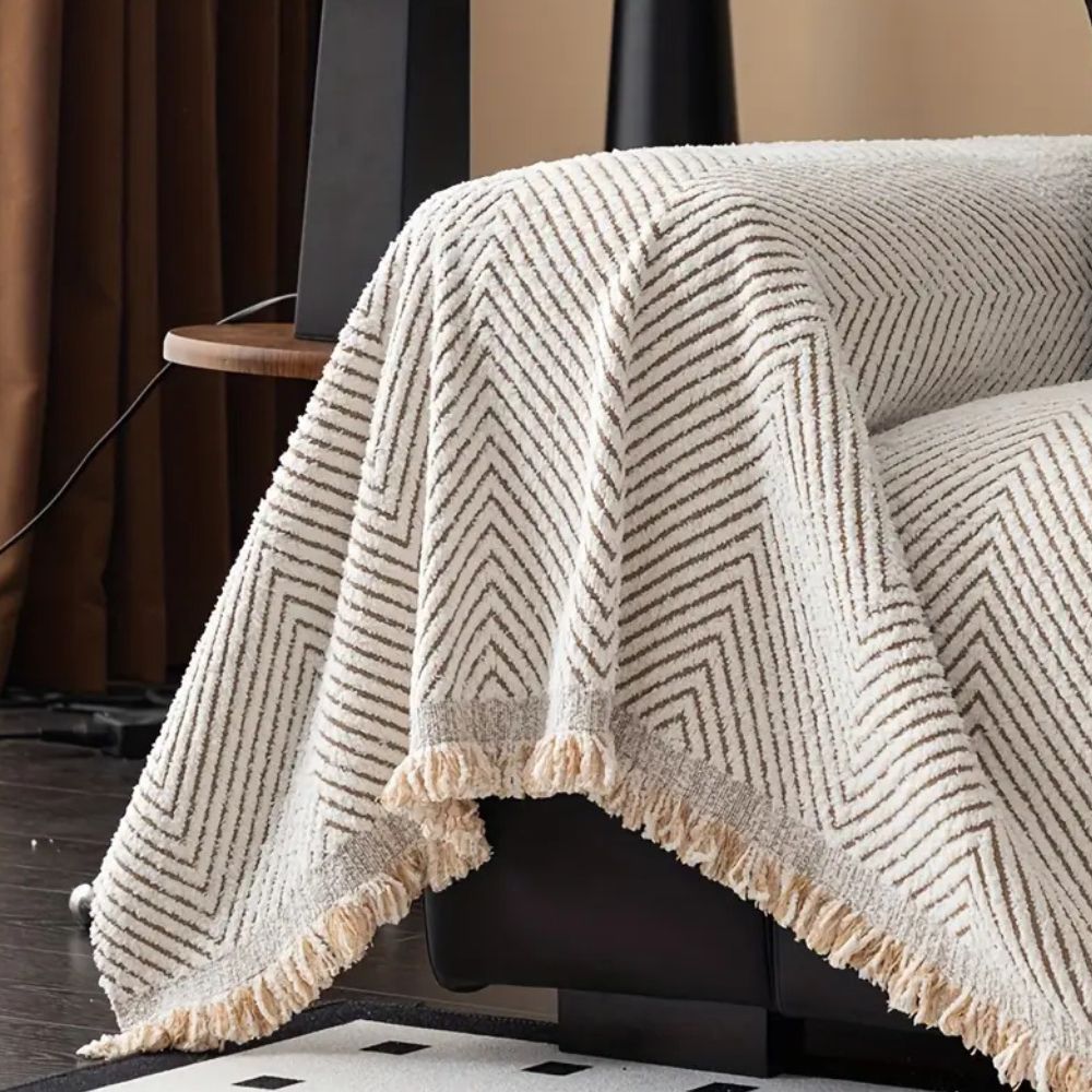 BowLift | Stripe Herringbone Sofa Cover