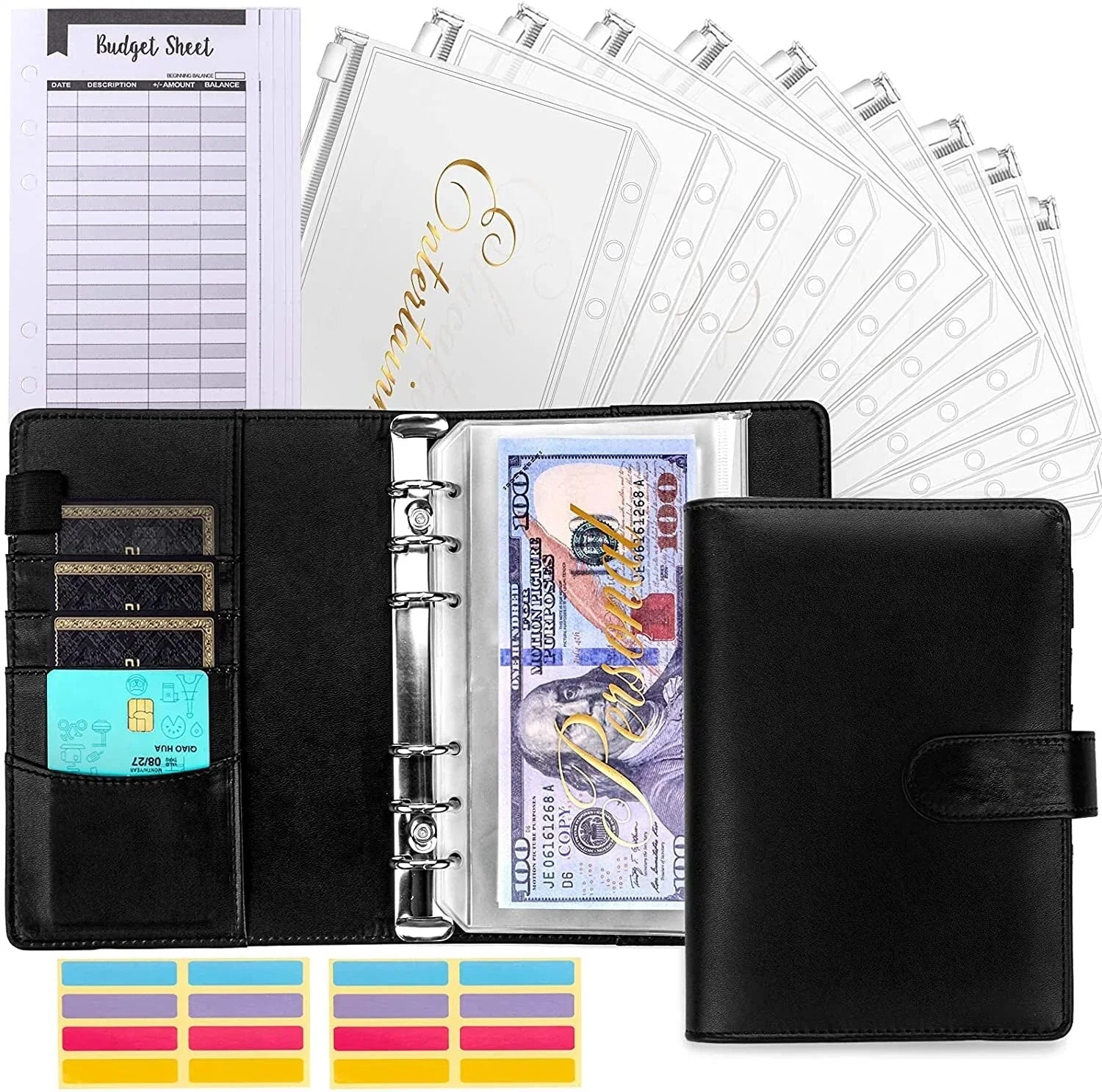 BowLift | Budget binder with cash envelope system and credit card slots