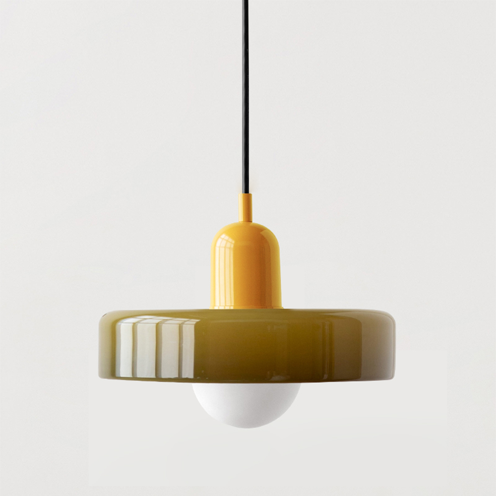BowLift | Scandi Bauhaus Pendant Light – Stylish Orange Ceiling Lamp for Contemporary Spaces