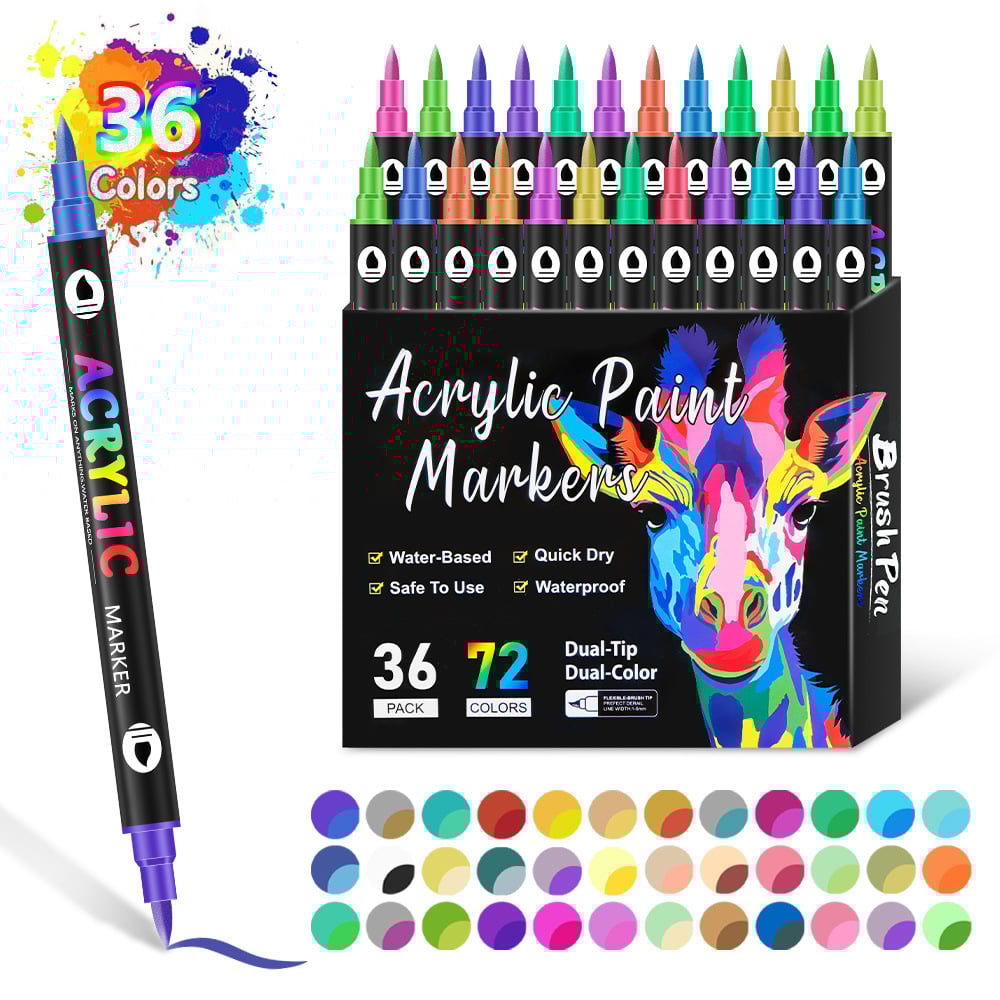 BowLift | Double-sided acrylic paint marker – Multi-surface art pen with vibrant colors