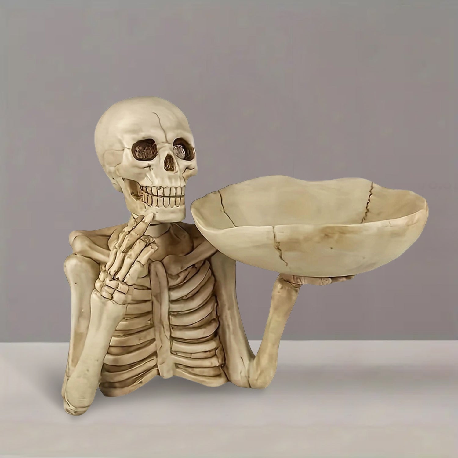 BowLift | GhoulBowl Skull Bowl – Resin Halloween Candy Bowl and Gothic Decoration